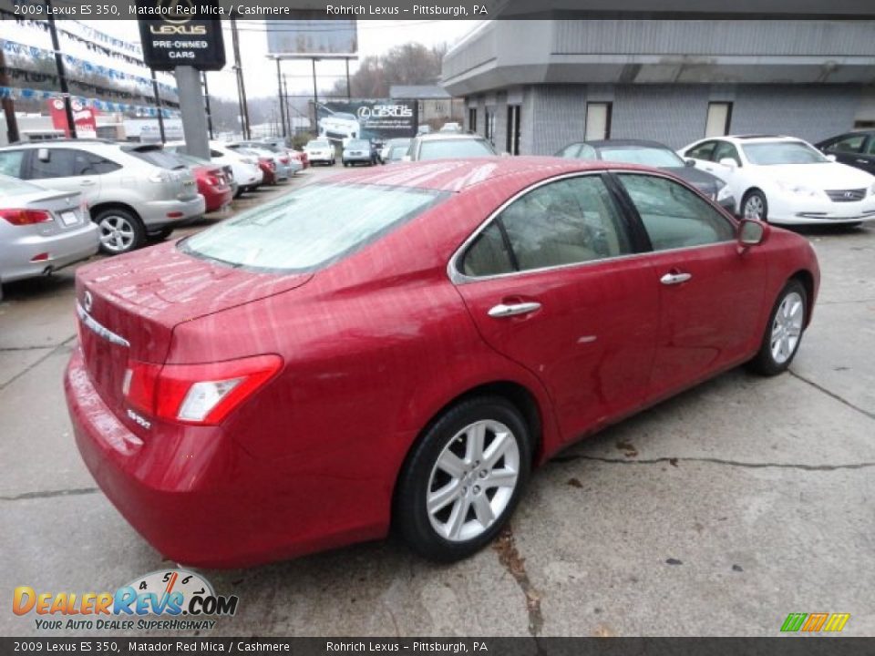 2009 Lexus ES 350 Matador Red Mica / Cashmere Photo #5