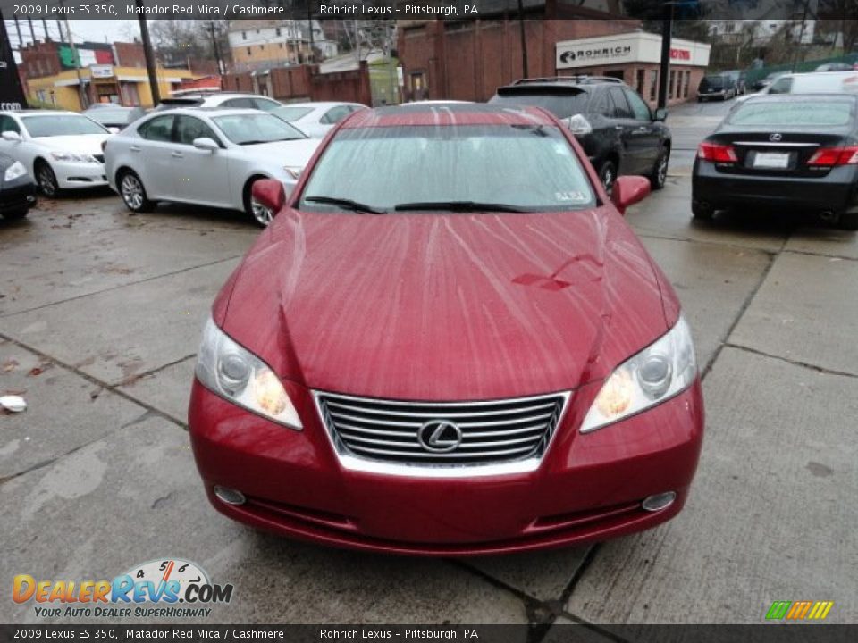 2009 Lexus ES 350 Matador Red Mica / Cashmere Photo #8