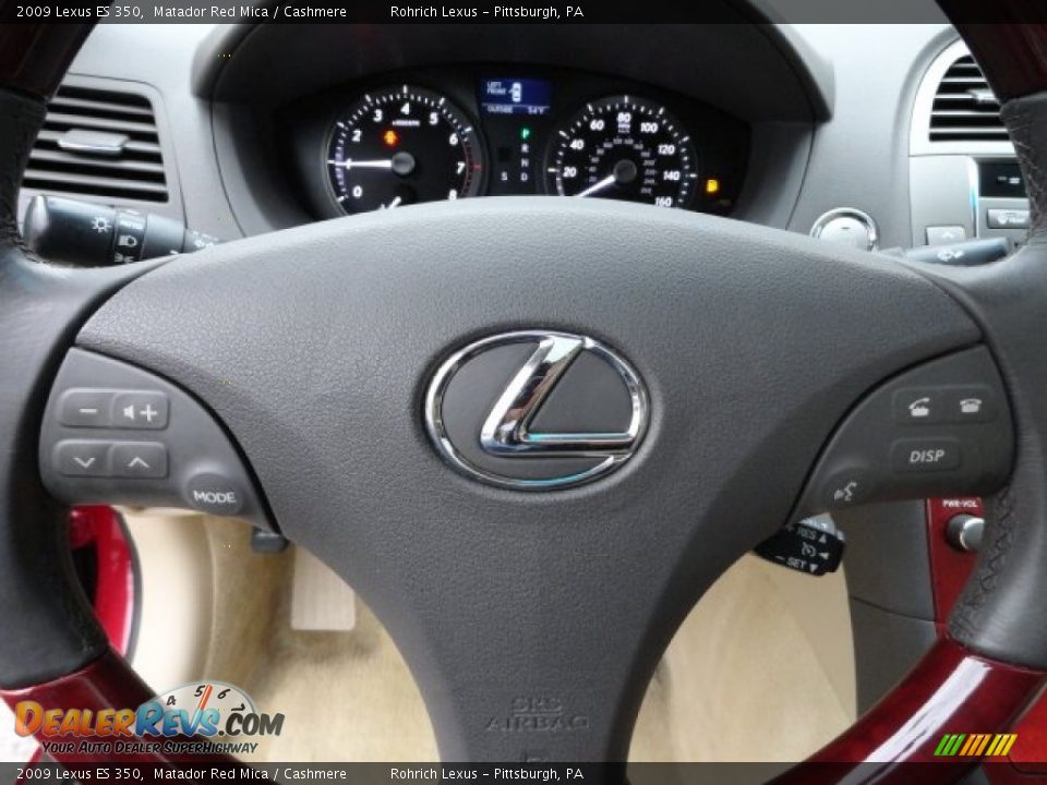 2009 Lexus ES 350 Matador Red Mica / Cashmere Photo #18
