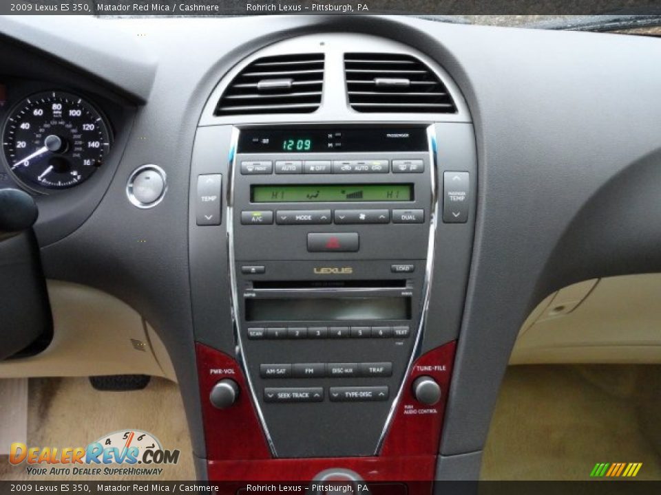 2009 Lexus ES 350 Matador Red Mica / Cashmere Photo #19