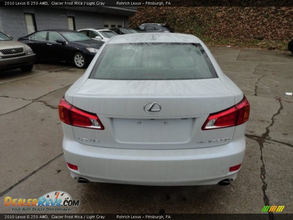 2010 Lexus IS 250 AWD Glacier Frost Mica / Light Gray Photo #4