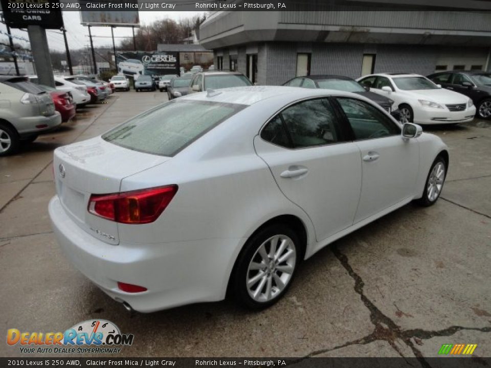 2010 Lexus IS 250 AWD Glacier Frost Mica / Light Gray Photo #5