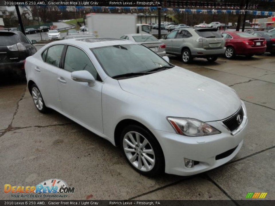 2010 Lexus IS 250 AWD Glacier Frost Mica / Light Gray Photo #7