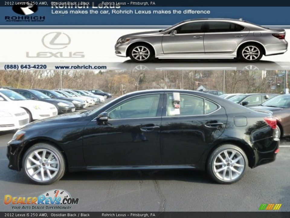 2012 Lexus IS 250 AWD Obsidian Black / Black Photo #1