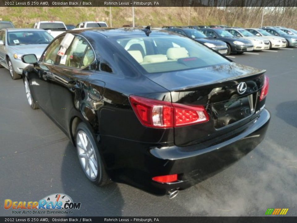 2012 Lexus IS 250 AWD Obsidian Black / Black Photo #2