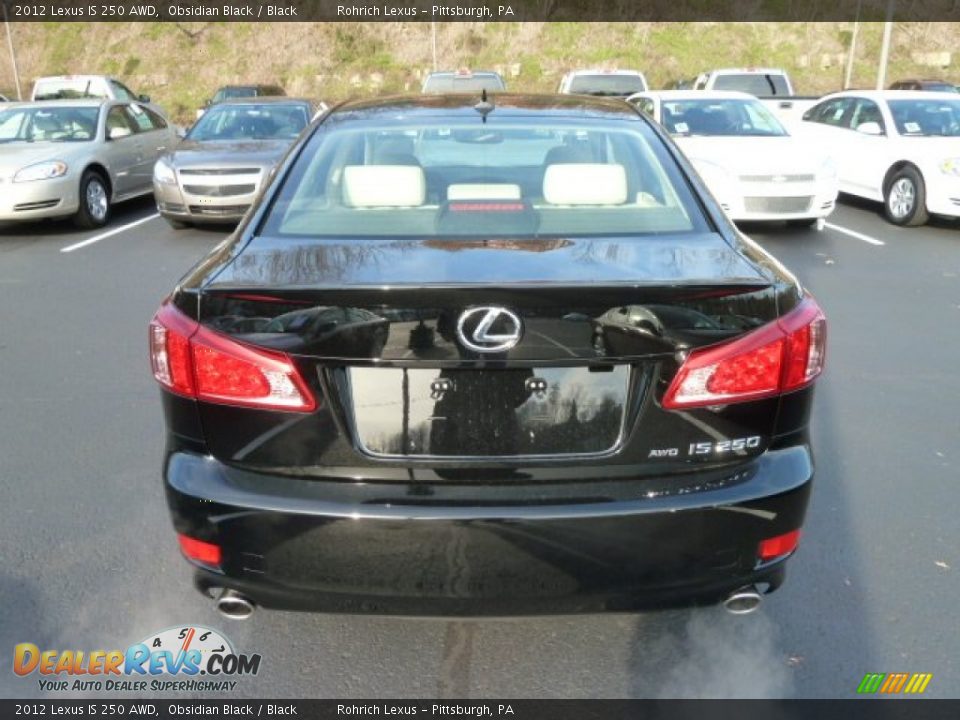 2012 Lexus IS 250 AWD Obsidian Black / Black Photo #3