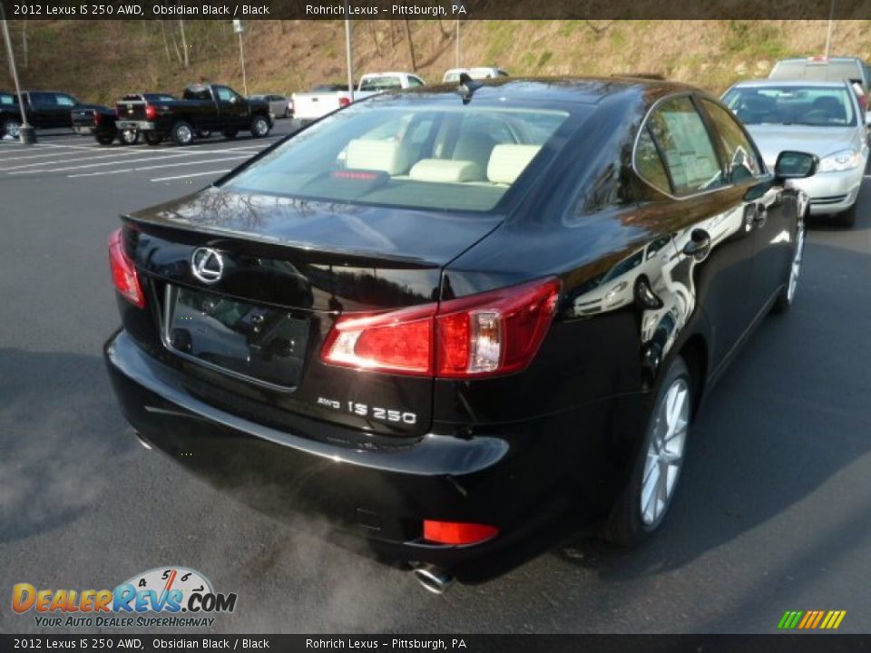 2012 Lexus IS 250 AWD Obsidian Black / Black Photo #4