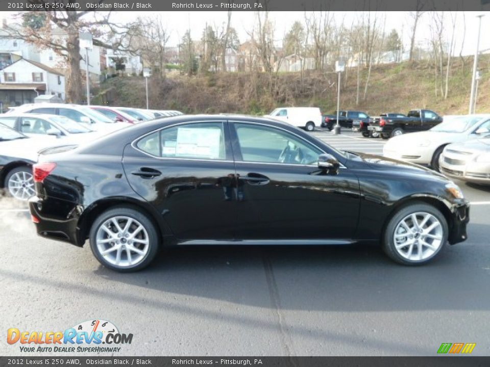 2012 Lexus IS 250 AWD Obsidian Black / Black Photo #5