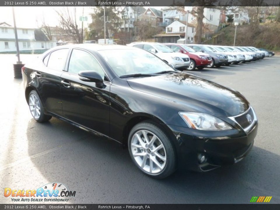 2012 Lexus IS 250 AWD Obsidian Black / Black Photo #6