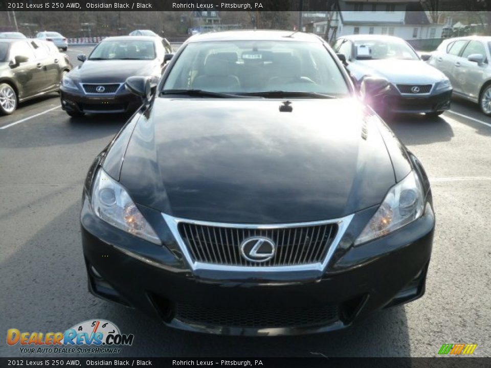 2012 Lexus IS 250 AWD Obsidian Black / Black Photo #7