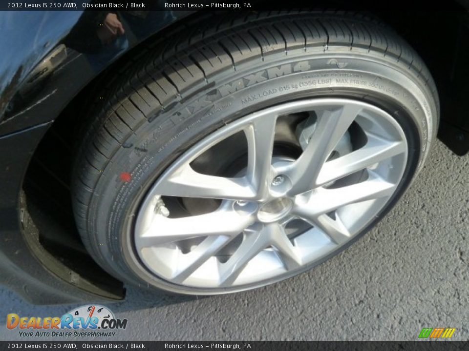 2012 Lexus IS 250 AWD Obsidian Black / Black Photo #9