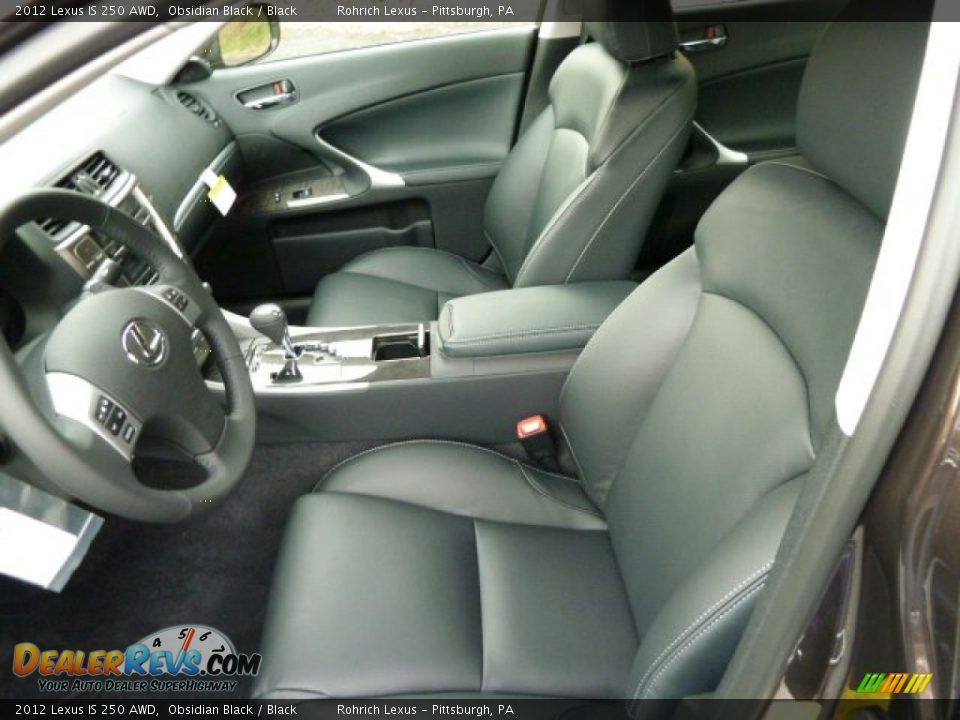 2012 Lexus IS 250 AWD Obsidian Black / Black Photo #10