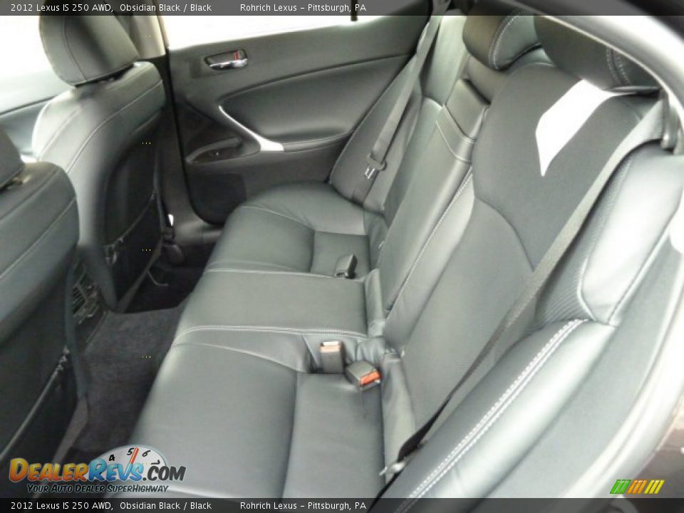 2012 Lexus IS 250 AWD Obsidian Black / Black Photo #11