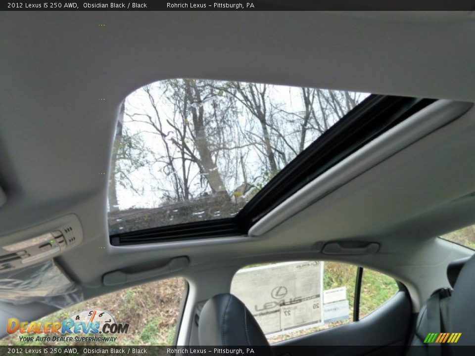 2012 Lexus IS 250 AWD Obsidian Black / Black Photo #13
