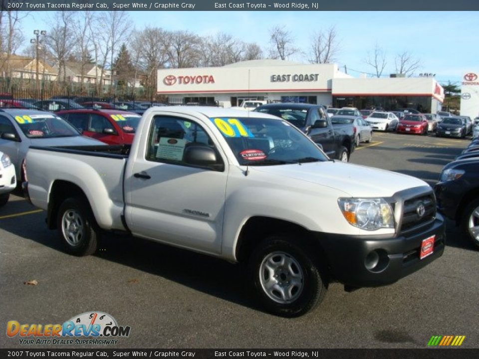 2007 Toyota Tacoma Regular Cab Super White / Graphite Gray Photo #1