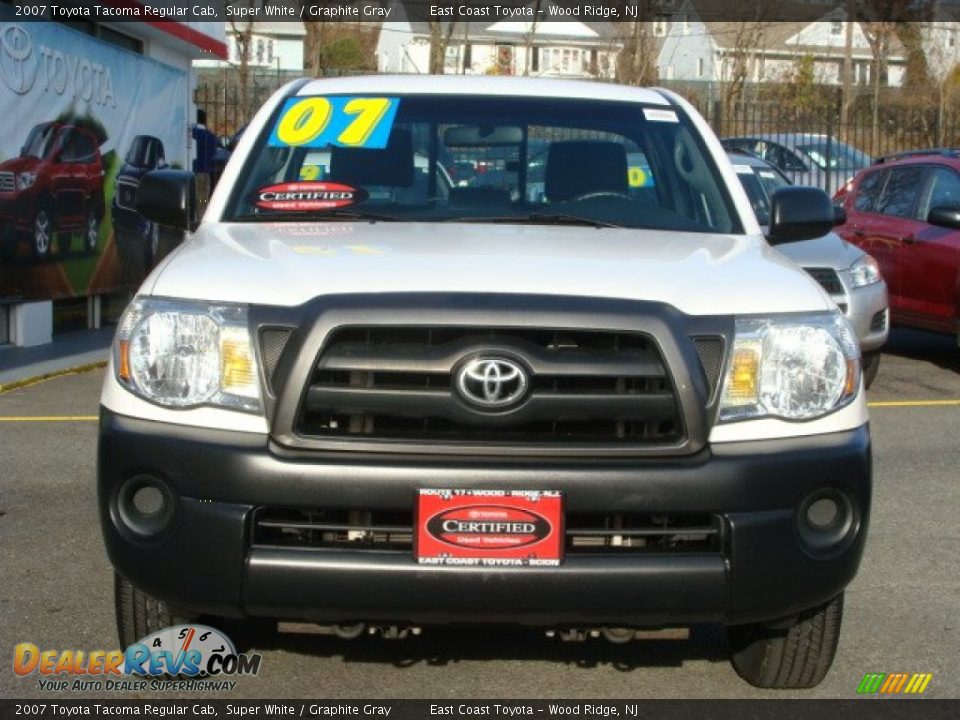 2007 Toyota Tacoma Regular Cab Super White / Graphite Gray Photo #2