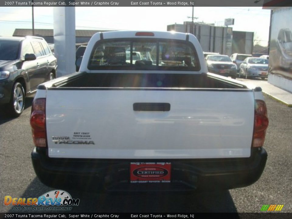 2007 Toyota Tacoma Regular Cab Super White / Graphite Gray Photo #5