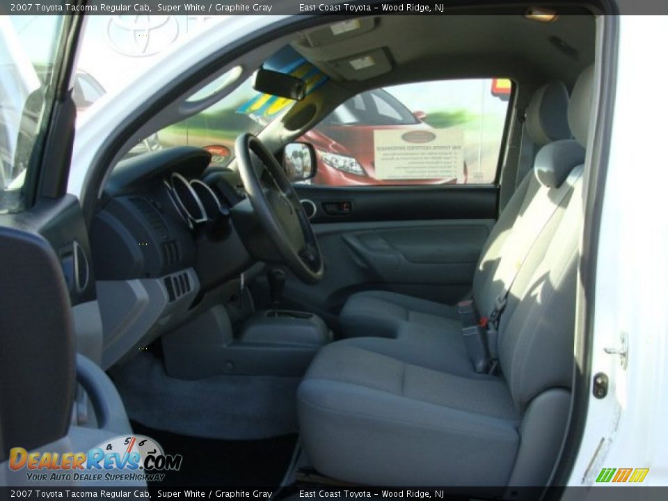 2007 Toyota Tacoma Regular Cab Super White / Graphite Gray Photo #7