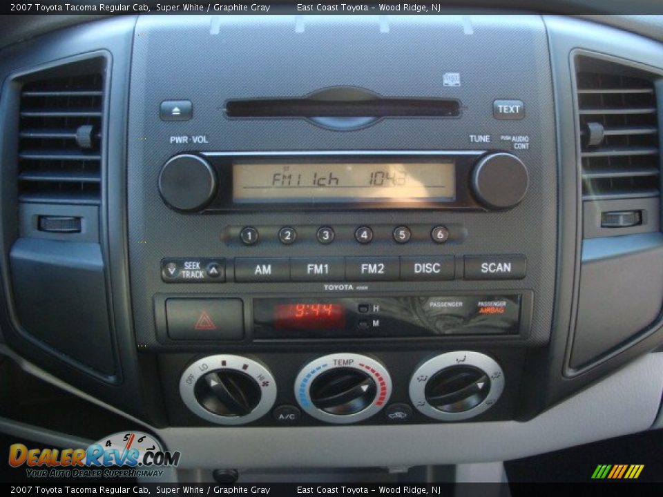 2007 Toyota Tacoma Regular Cab Super White / Graphite Gray Photo #11