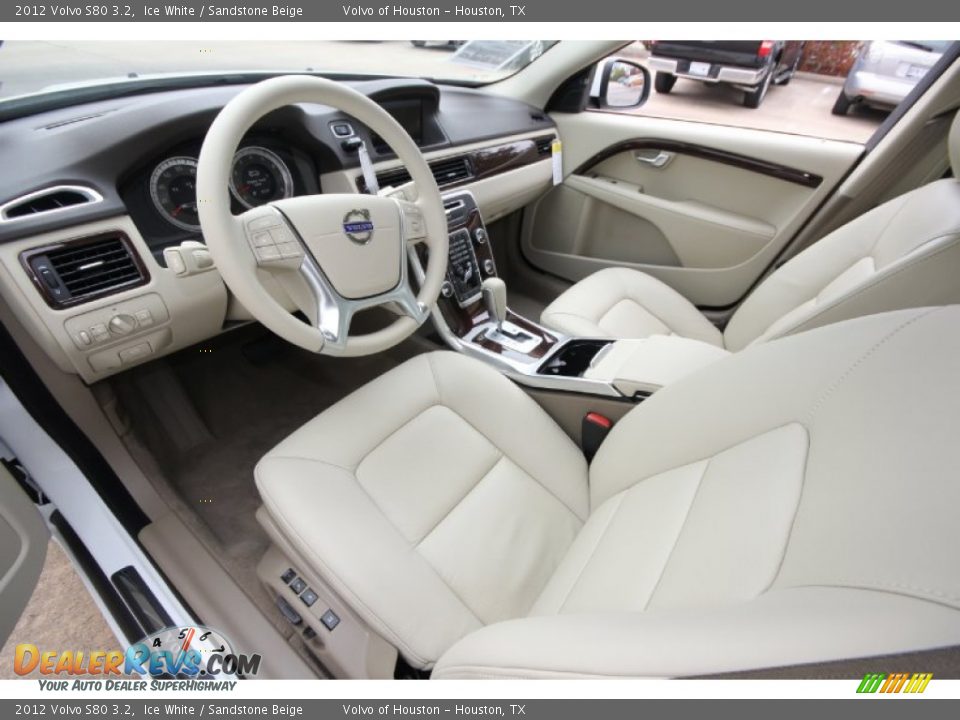 2012 Volvo S80 3.2 Ice White / Sandstone Beige Photo #4