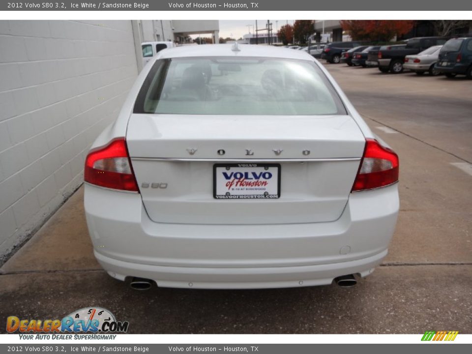 2012 Volvo S80 3.2 Ice White / Sandstone Beige Photo #11