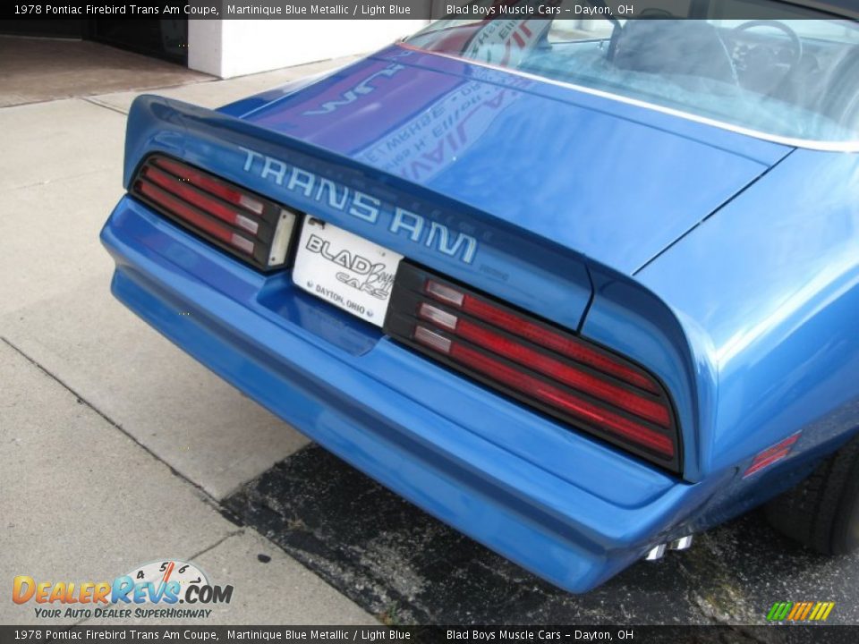 1978 Pontiac Firebird Trans Am Coupe Martinique Blue Metallic / Light Blue Photo #8