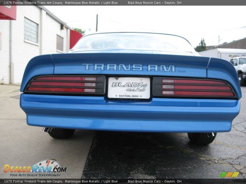 1978 Pontiac Firebird Trans Am Coupe Martinique Blue Metallic / Light Blue Photo #9