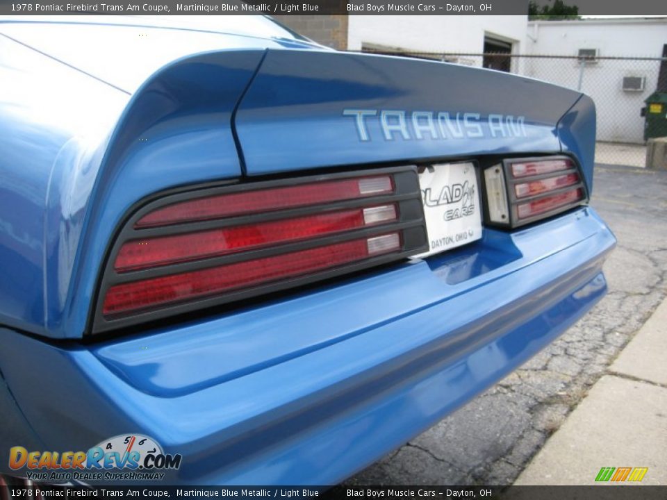 1978 Pontiac Firebird Trans Am Coupe Martinique Blue Metallic / Light Blue Photo #10