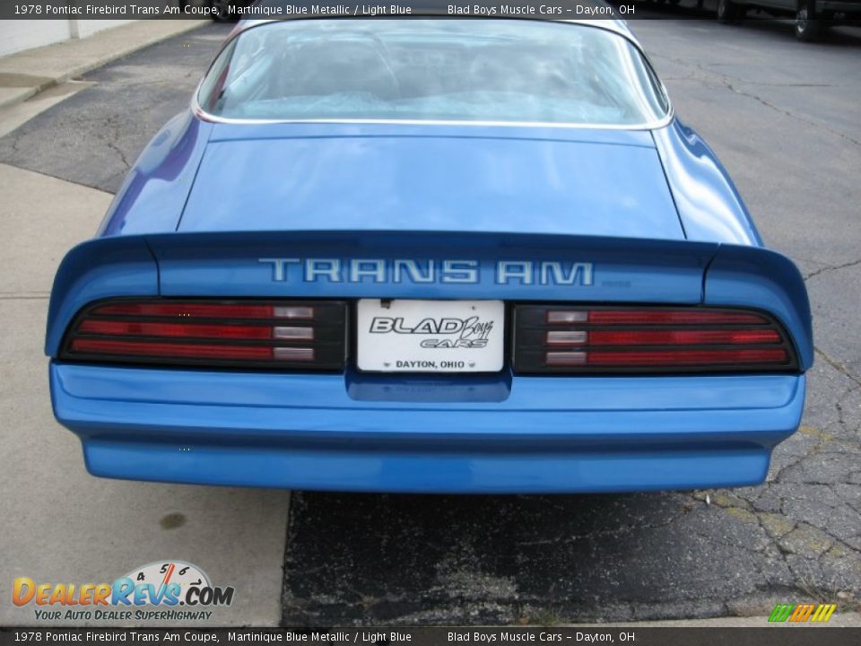 1978 Pontiac Firebird Trans Am Coupe Martinique Blue Metallic / Light Blue Photo #11