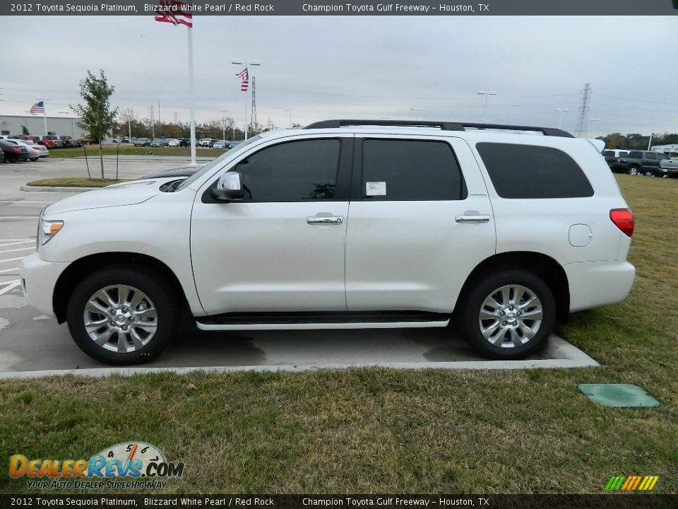 2012 toyota sequoia platinum white #7