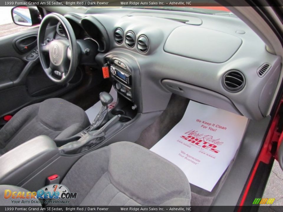 Dark Pewter Interior - 1999 Pontiac Grand Am SE Sedan Photo #14