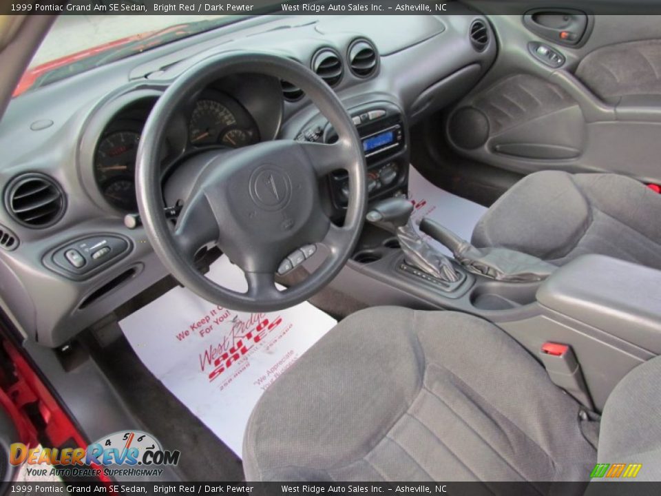 Dark Pewter Interior - 1999 Pontiac Grand Am SE Sedan Photo #20
