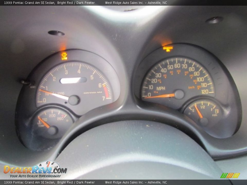 1999 Pontiac Grand Am SE Sedan Gauges Photo #24