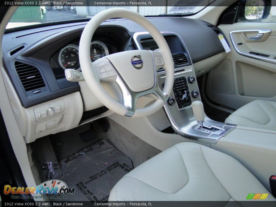 2012 Volvo XC60 3.2 AWD Black / Sandstone Photo #9