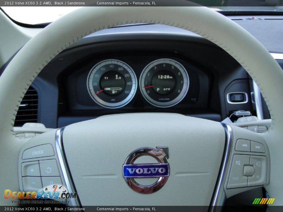 2012 Volvo XC60 3.2 AWD Black / Sandstone Photo #14