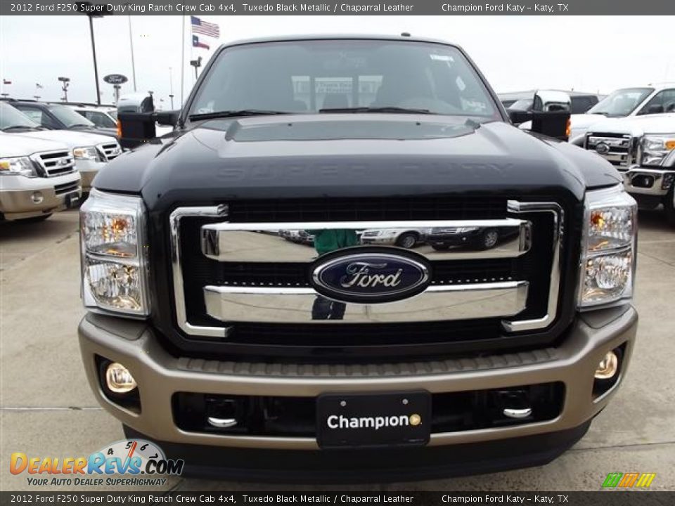 2012 Ford F250 Super Duty King Ranch Crew Cab 4x4 Tuxedo Black Metallic / Chaparral Leather Photo #2