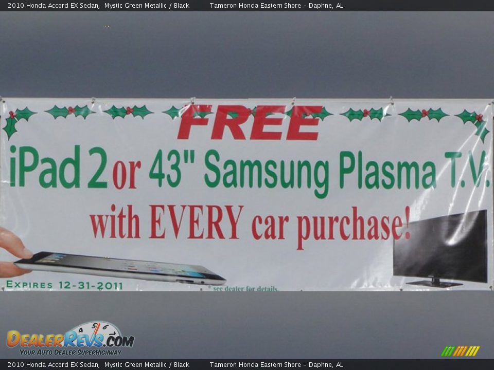 2010 Honda Accord EX Sedan Mystic Green Metallic / Black Photo #2