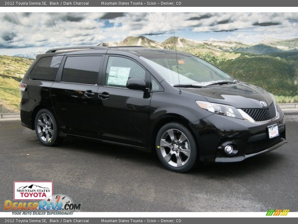 2012 Toyota Sienna SE Black / Dark Charcoal Photo #1