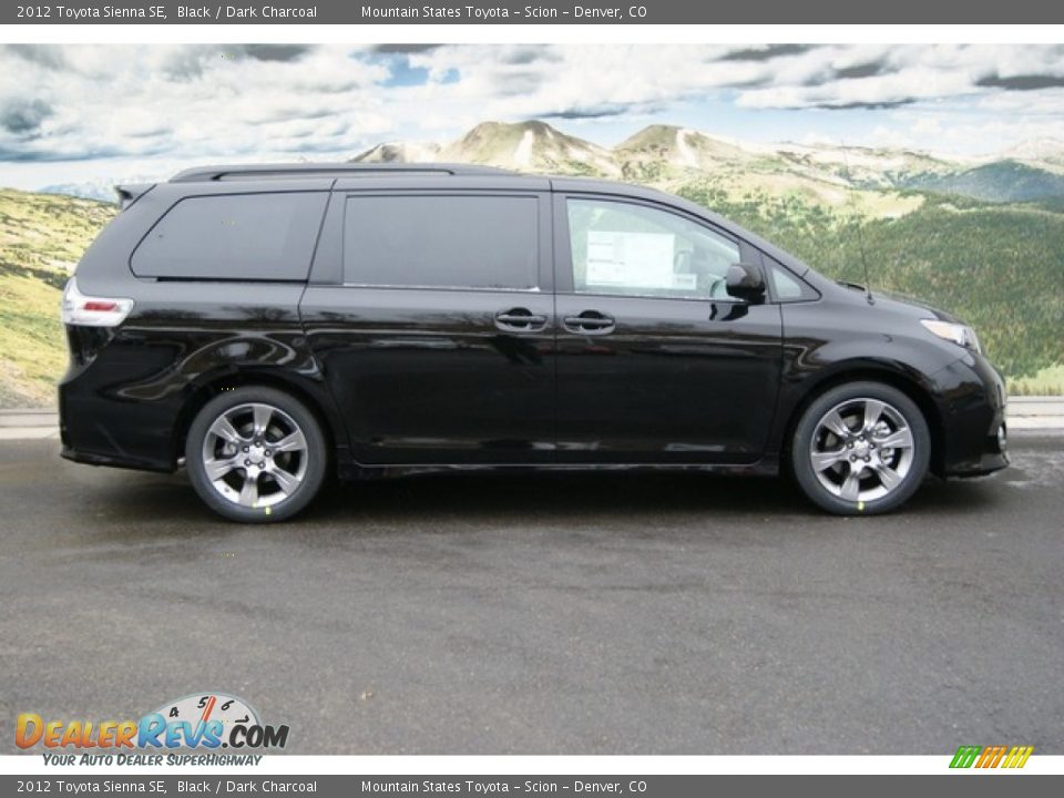 2012 Toyota Sienna SE Black / Dark Charcoal Photo #2