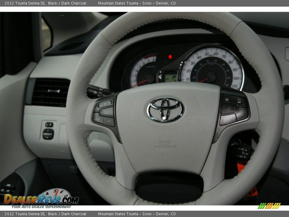 2012 Toyota Sienna SE Black / Dark Charcoal Photo #14