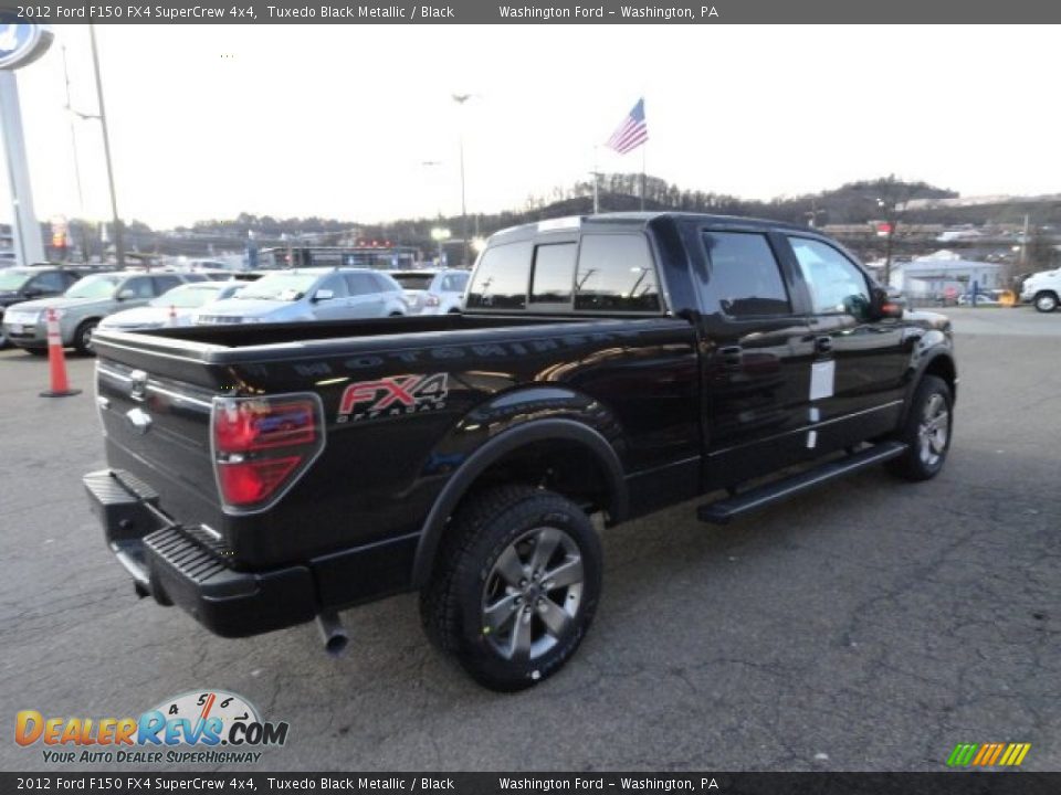 2012 Ford F150 FX4 SuperCrew 4x4 Tuxedo Black Metallic / Black Photo #4