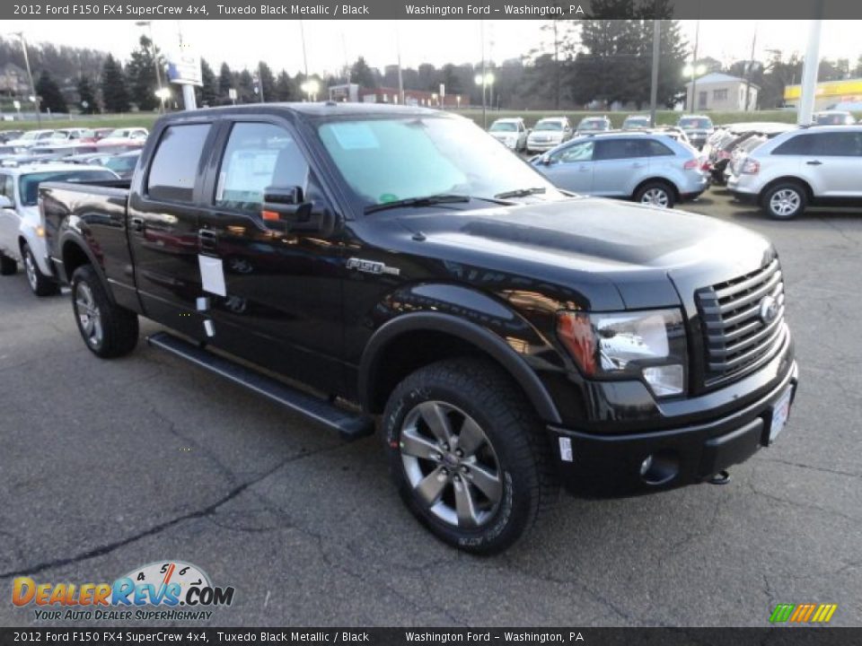 2012 Ford F150 FX4 SuperCrew 4x4 Tuxedo Black Metallic / Black Photo #6