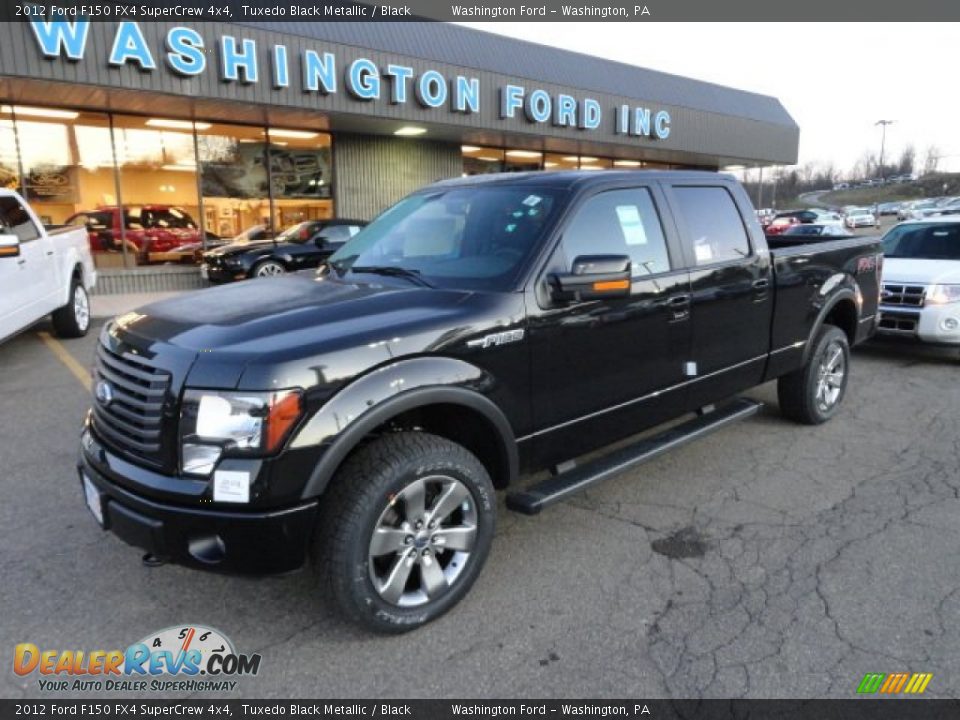 2012 Ford F150 FX4 SuperCrew 4x4 Tuxedo Black Metallic / Black Photo #8