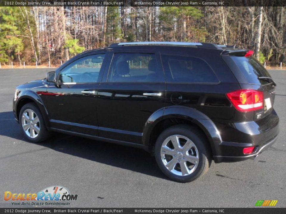 2012 Dodge Journey Crew Brilliant Black Crystal Pearl / Black/Pearl Photo #2