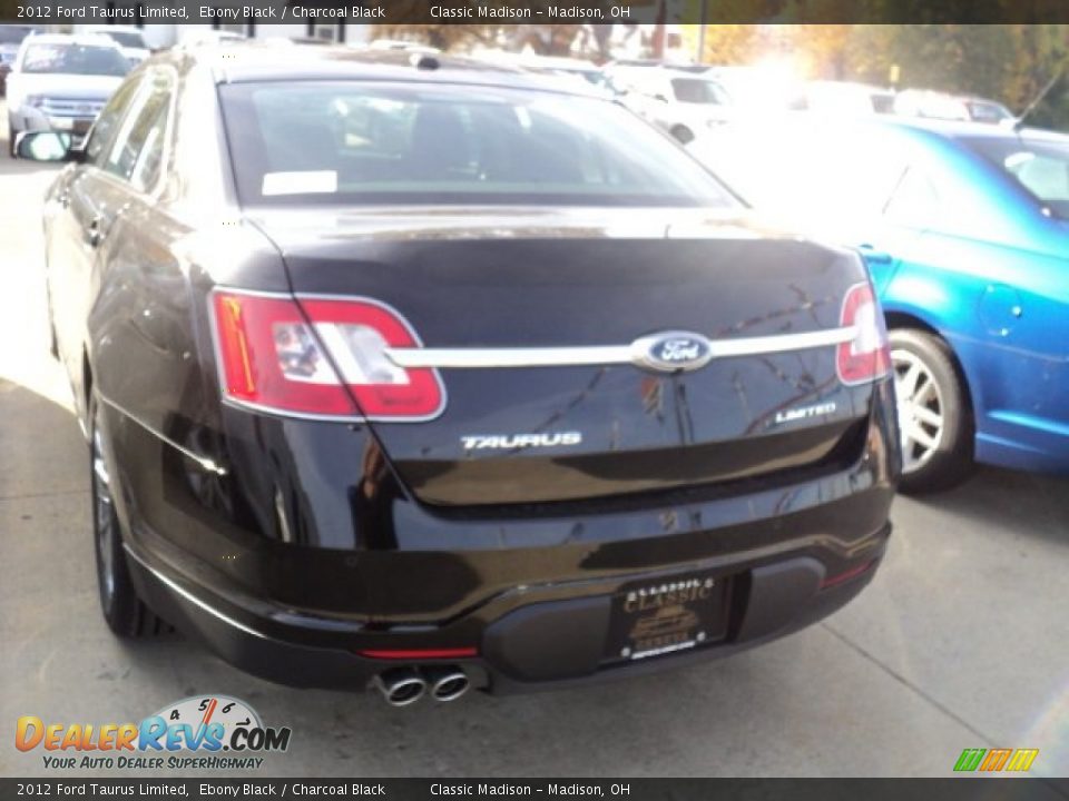 2012 Ford Taurus Limited Ebony Black / Charcoal Black Photo #3