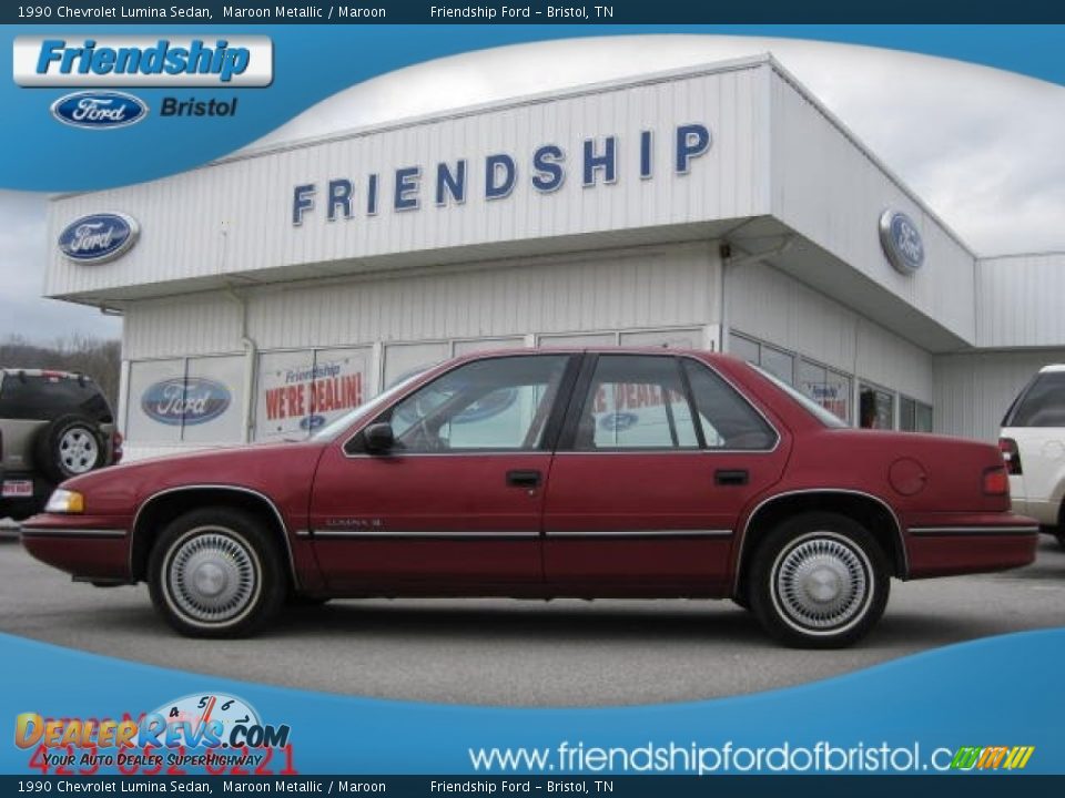 1990 Chevrolet Lumina Sedan Maroon Metallic / Maroon Photo #1