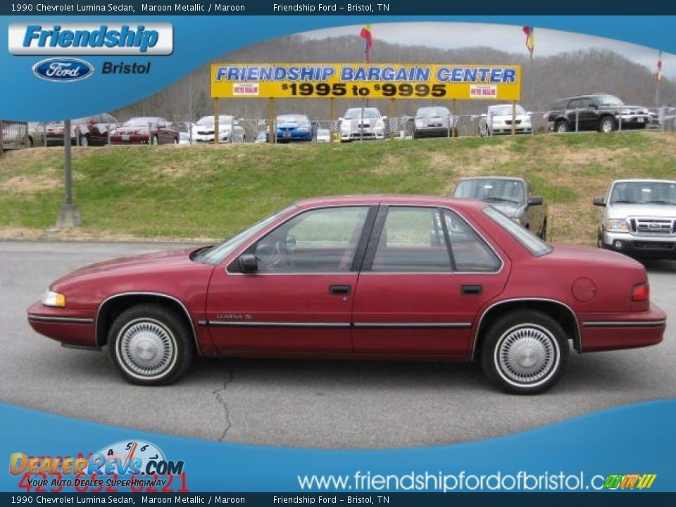 1990 Chevrolet Lumina Sedan Maroon Metallic / Maroon Photo #2