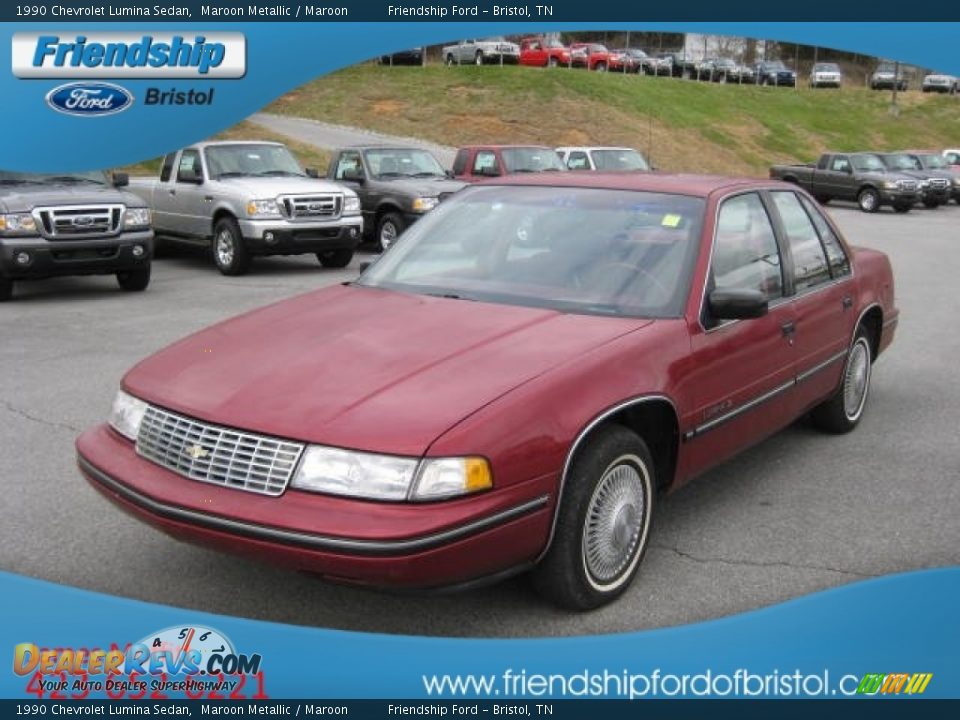 1990 Chevrolet Lumina Sedan Maroon Metallic / Maroon Photo #3