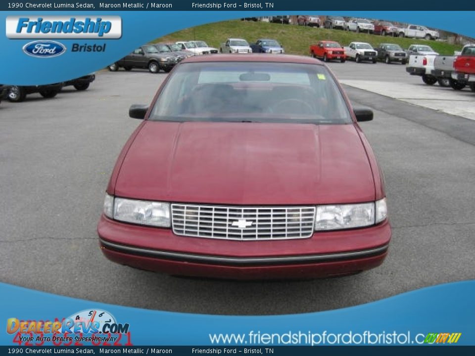 1990 Chevrolet Lumina Sedan Maroon Metallic / Maroon Photo #4