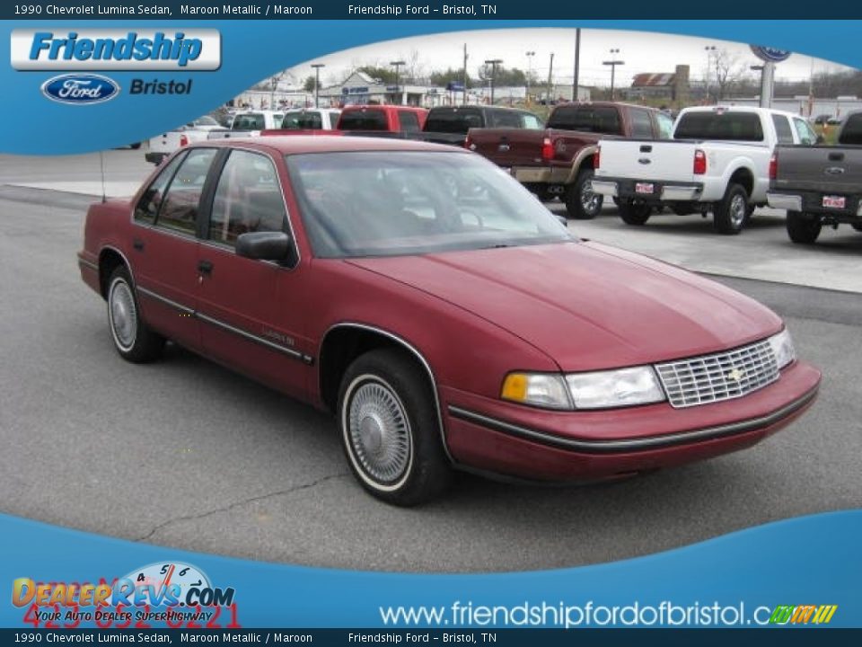 1990 Chevrolet Lumina Sedan Maroon Metallic / Maroon Photo #5